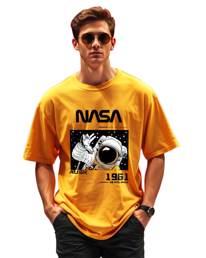 AUSK Mens Oversized Half Sleeve Printed T-Shirt for Men