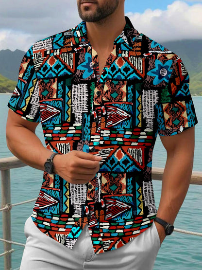 Casual Printed Half Sleeves Shirt for Man
