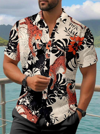 Casual Printed Half Sleeves Shirt for Man