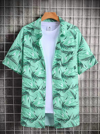 OM SAI LATEST CREATION Men's Casual Cotton Shirt – Button Down Summer Shirt for Men | Lightweight Textured Fabric | Perfect for Daily & Weekend Wear