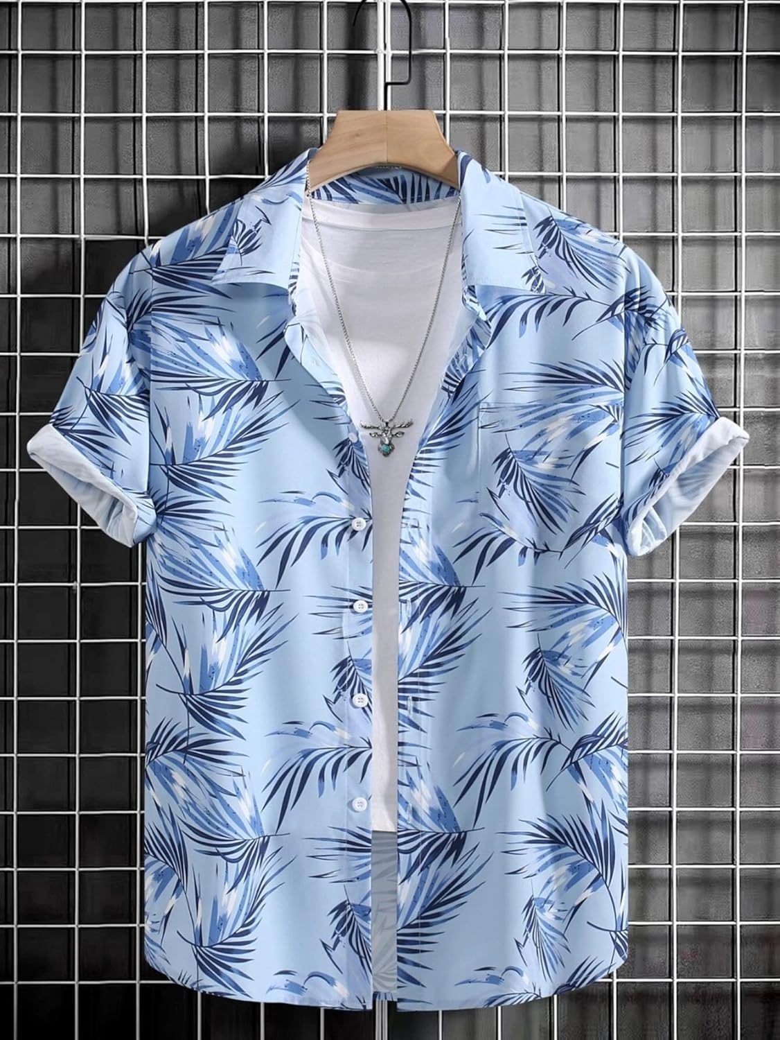 LERIYA FASHION Men's Rayon Shirt - Summer Button Down Shirts | Half Sleeve Printed |Formal |Casual Stylish (Available in Plus Size and Combo Pack of 2)