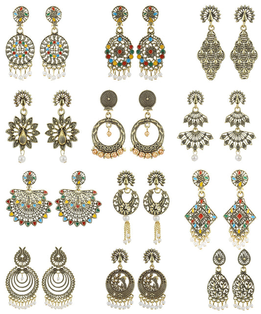 kreyam's Earrings Jhumka for Girls | Fashion Jewellery Women Artificial Gold Plated | Fancy latest Alloy Jhumki Chandbali Earring | Drops & Danglers